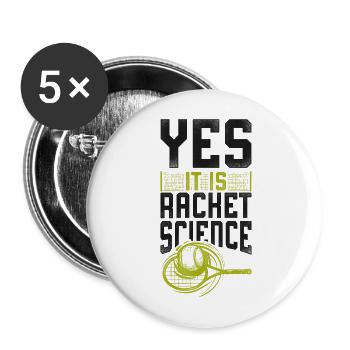 Drôle de joueur de tennis Jeu de mots - Lot de 5 grands badges (56 mm) - blanc - Devant