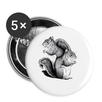 Squirrel - Buttons large 2.2''/56 mm (5-pack) - white - Front