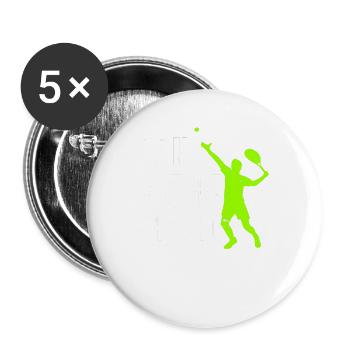 Tennis Player - Buttons groß 56 mm (5er Pack) - Weiß - Vorne