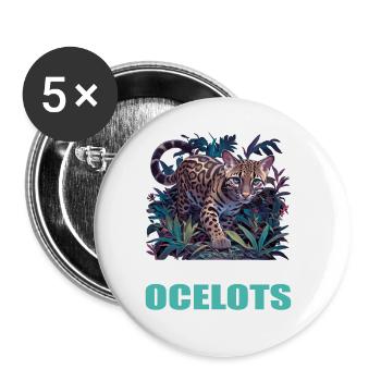 Ocelots Ocelot - Buttons large 2.2''/56 mm (5-pack) - white - Front