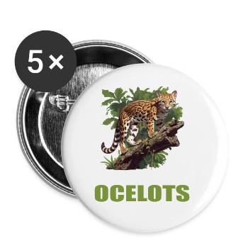 Ocelots Ocelot - Buttons large 2.2''/56 mm (5-pack) - white - Front