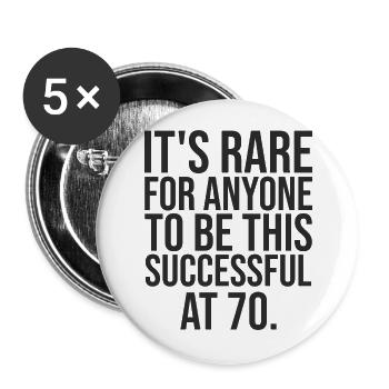 70 Year Performing 70 Year Anniversary Gift - Buttons large 2.2''/56 mm (5-pack) - white - Front