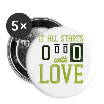 Funny Tennis Player Racket It All - Buttons large 2.2''/56 mm (5-pack) - white - Front
