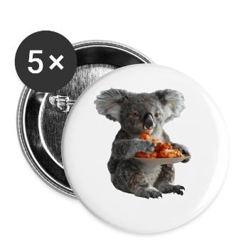 Koala - Lot de 5 grands badges (56 mm) - blanc - Devant