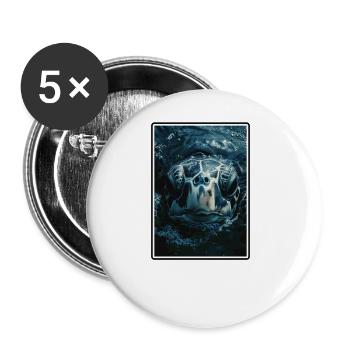 Sea Turtle Meeresschildkröten Meeresschildkröte - Buttons groß 56 mm (5er Pack) - Weiß - Vorne