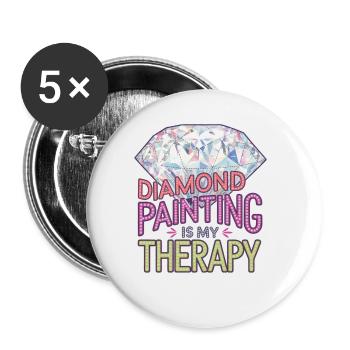 Diamond Painting Diamond Painter - Buttons groß 56 mm (5er Pack) - Weiß - Vorne