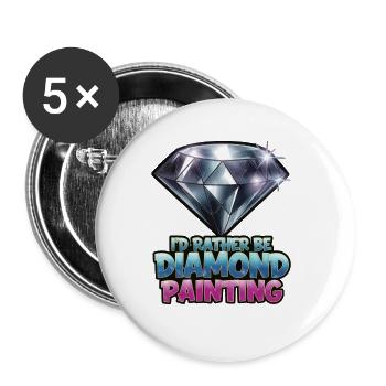 Diamond Painting Diamond Painter - Buttons groß 56 mm (5er Pack) - Weiß - Vorne