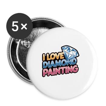 Diamond Painting Diamond Painter - Buttons groß 56 mm (5er Pack) - Weiß - Vorne