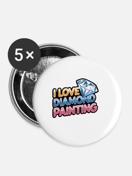 Diamond Painting Diamond Painter - Buttons groß 56 mm (5er Pack) - Weiß