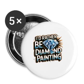Diamond Painting Diamond Painter - Buttons groß 56 mm (5er Pack) - Weiß - Vorne