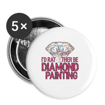 Diamond Painting Diamond Painter - Buttons groß 56 mm (5er Pack) - Weiß - Vorne