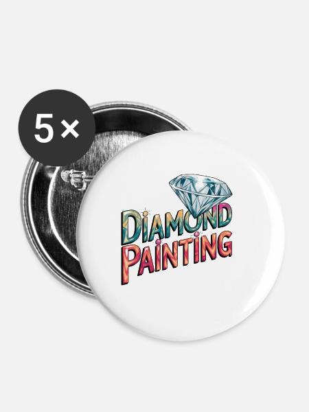 Diamond Painting Diamond Painter - Buttons groß 56 mm (5er Pack) - Weiß