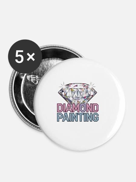 Diamond Painting Diamond Painter - Buttons groß 56 mm (5er Pack) - Weiß