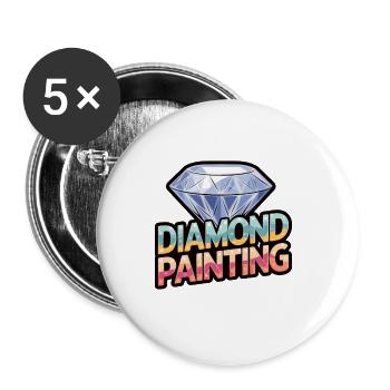 Diamond Painting Diamond Painter - Buttons groß 56 mm (5er Pack) - Weiß - Vorne