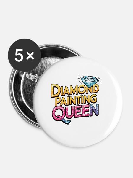 Diamond Painting Diamond Painter - Buttons groß 56 mm (5er Pack) - Weiß