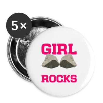 Collectionneur de roches Géologue Géologue - Lot de 5 grands badges (56 mm) - blanc - Devant