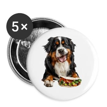 Bernese Mountain Dog - Buttons large 2.2''/56 mm (5-pack) - white - Front