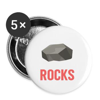 Collectionneur de roches Géologue Géologue - Lot de 5 grands badges (56 mm) - blanc - Devant