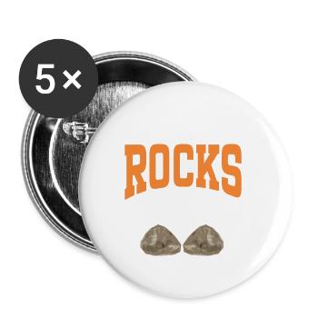 Collectionneur de roches Géologue Géologue - Lot de 5 grands badges (56 mm) - blanc - Devant
