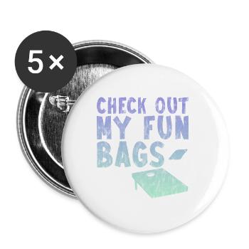 Check Out My Fun Bags 3 - Buttons groß 56 mm (5er Pack) - Weiß - Vorne