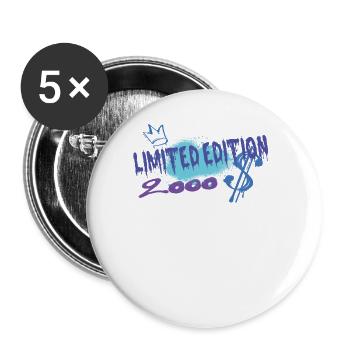 Limited Edition 2000 Geburtstag 2000 Geboren - Buttons groß 56 mm (5er Pack) - Weiß - Vorne