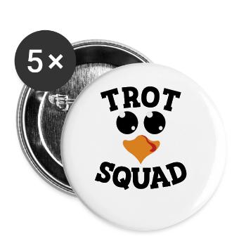 Trab-Trupp Truthahn-Trott-Thanksgiving-Trab-Trupp - Buttons groß 56 mm (5er Pack) - Weiß - Vorne