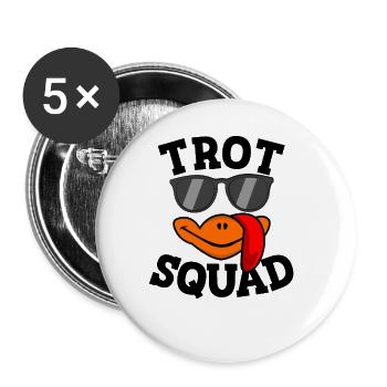 Trab-Trupp Truthahn-Trott-Thanksgiving-Trab-Trupp - Buttons groß 56 mm (5er Pack) - Weiß - Vorne