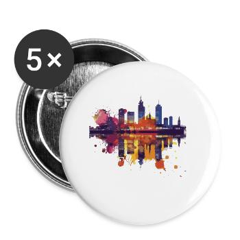 Krimpenerwaard - Buttons groß 56 mm (5er Pack) - Weiß - Vorne