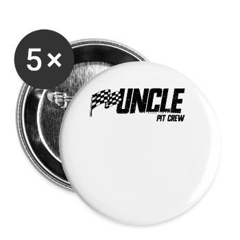 Pit Crew Oncle Race Anniversaire Assorti Famille O - Lot de 5 grands badges (56 mm) - blanc - Devant