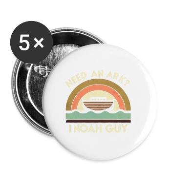 Need An Ark I Noah Guy 7 - Buttons groß 56 mm (5er Pack) - Weiß - Vorne