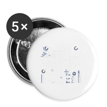 No Brokies 8 - Buttons groß 56 mm (5er Pack) - Weiß - Vorne