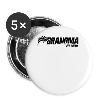 Pit Crew Oma Rennen Geburtstag Familie Rennen Oma - Buttons groß 56 mm (5er Pack) - Weiß - Vorne