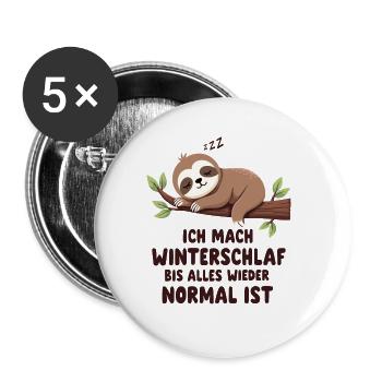 I'm hibernating until everything is back to normal - Buttons large 2.2''/56 mm (5-pack) - white - Front