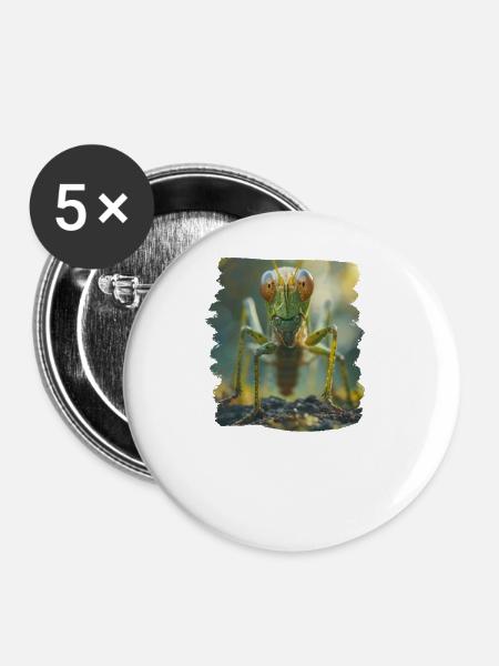 Grillen Grille - Buttons groß 56 mm (5er Pack) - Weiß
