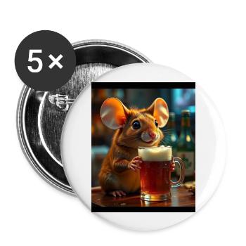 Didimaus69 - Buttons groß 56 mm (5er Pack) - Weiß - Vorne