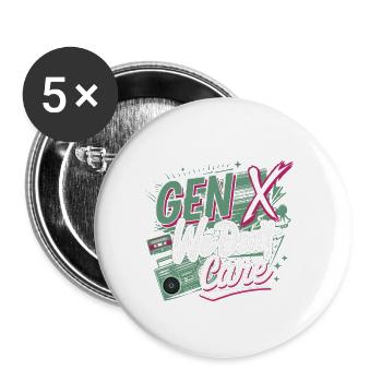 Gen X We Don't Care 4 - Buttons groß 56 mm (5er Pack) - Weiß - Vorne