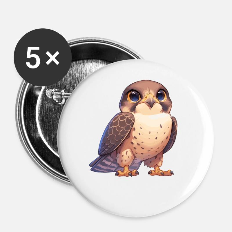 Falcon Falcon - Buttons large 2.2''/56 mm (5-pack) - white