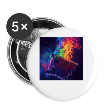 Akkordeon - Buttons groß 56 mm (5er Pack) - Weiß - Vorne