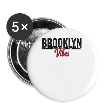 Brooklyn Vibes Bridge New York City New York - Buttons large 2.2''/56 mm (5-pack) - white - Front