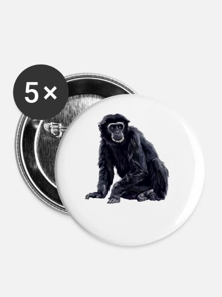 Gibbons Gibbon - Buttons groß 56 mm (5er Pack) - Weiß