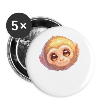 Gibbons Gibbon - Buttons groß 56 mm (5er Pack) - Weiß - Vorne