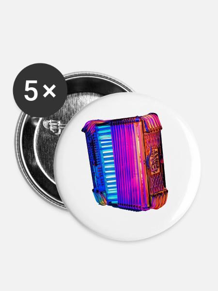 Akkordeon - Buttons groß 56 mm (5er Pack) - Weiß