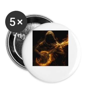 Banjo - Buttons groß 56 mm (5er Pack) - Weiß - Vorne
