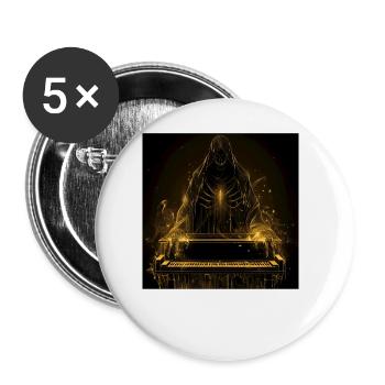 Klavier - Buttons groß 56 mm (5er Pack) - Weiß - Vorne