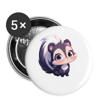 Mouffettes Mouffette - Lot de 5 grands badges (56 mm) - blanc - Devant