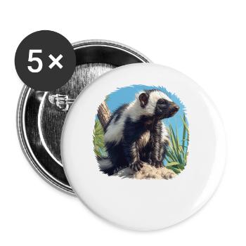 Mouffettes Mouffette - Lot de 5 grands badges (56 mm) - blanc - Devant