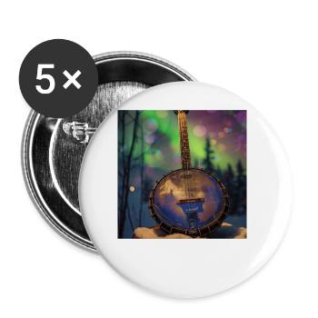 Banjo - Buttons groß 56 mm (5er Pack) - Weiß - Vorne