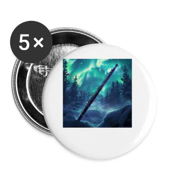 Querflöte - Buttons groß 56 mm (5er Pack) - Weiß - Vorne