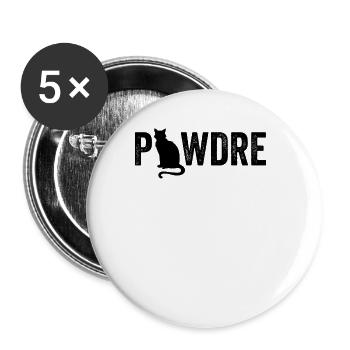 Pawdre Katzenliebhaber Padre Lustiger mexikanische - Buttons groß 56 mm (5er Pack) - Weiß - Vorne
