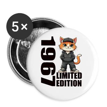 Limited Edition 1967 Birthday Born 1967 - Buttons large 2.2''/56 mm (5-pack) - white - Front